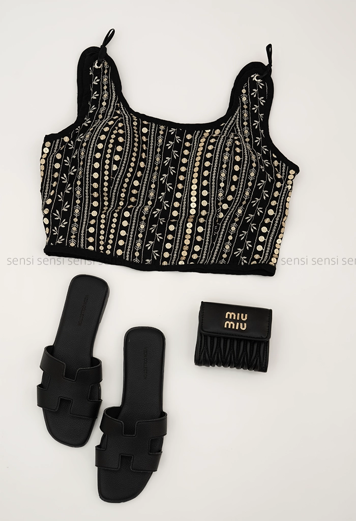 دکلته آستر دار گلدوزی دارکد1005342